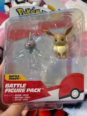 Pokemon Eevee & Rotom Figure Set - Brown and Blue